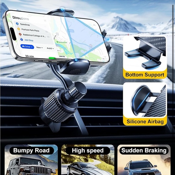 Car Vent Phone Mount, [Never Blocking Vent (065) - Picture 4 of 5